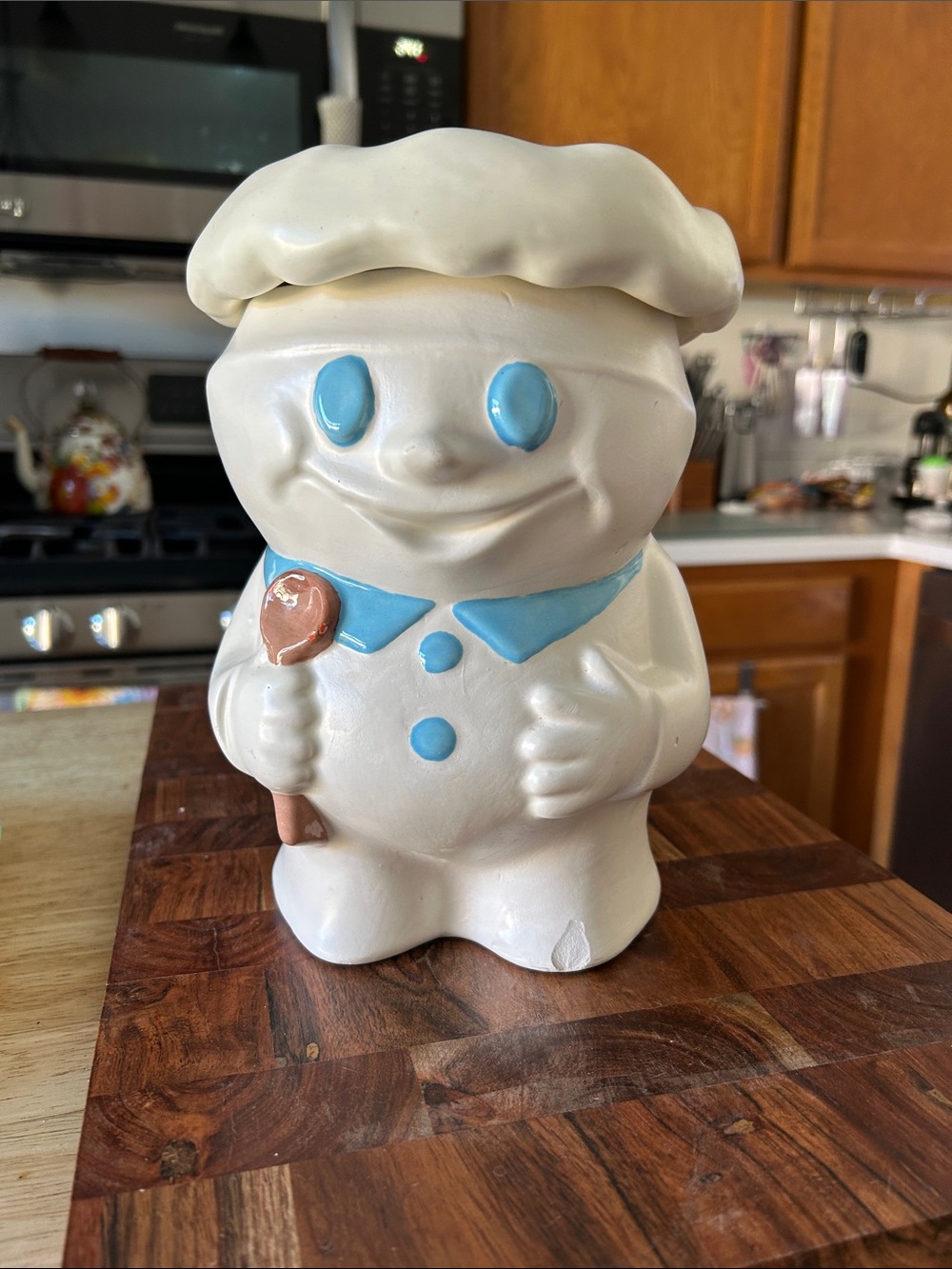 Vintage pillsbury doughboy lookalike McCoy Ceramic Chef Cookie Jar